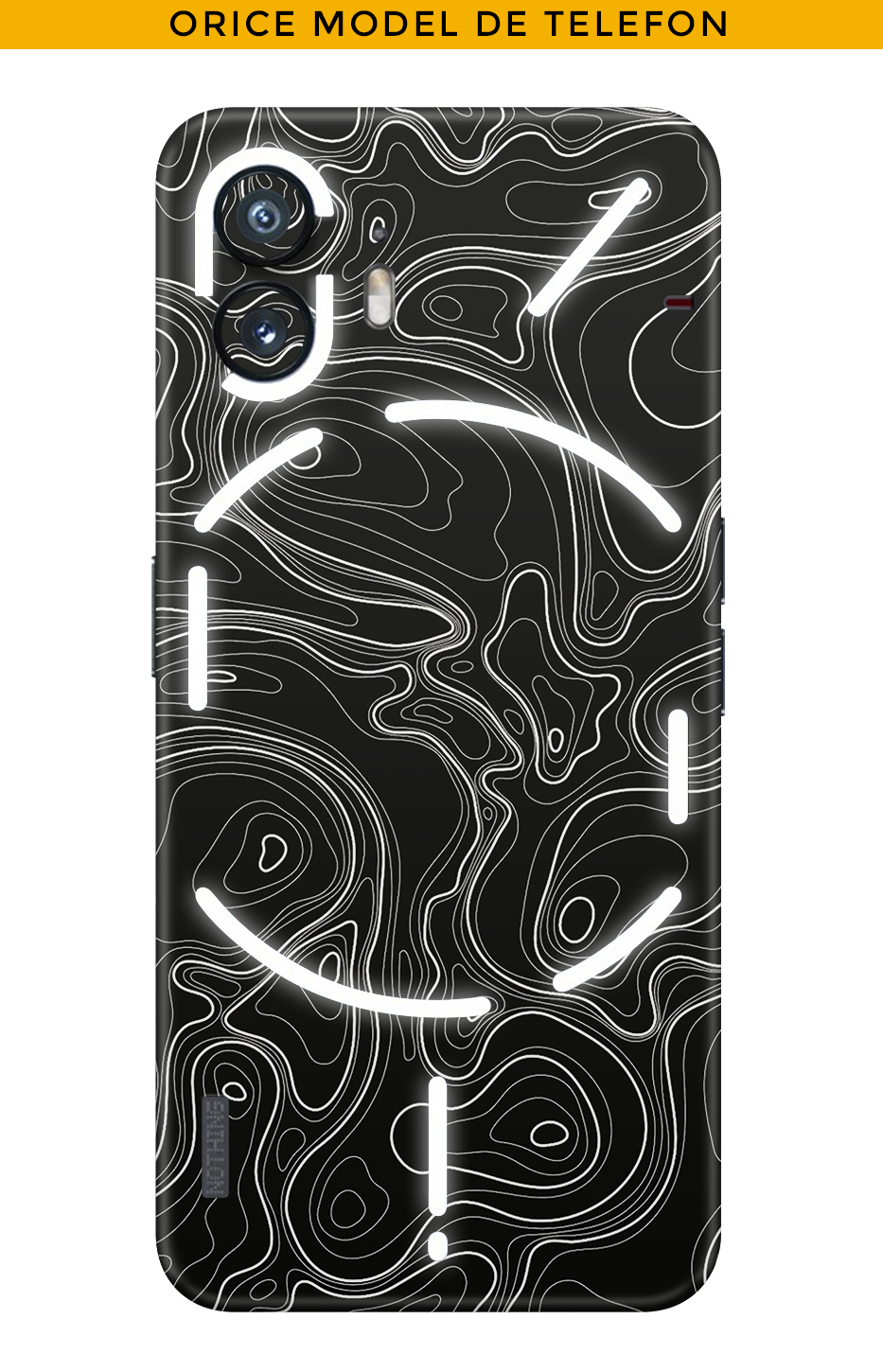 Skin ORICE TELEFON - Черен Дамаск