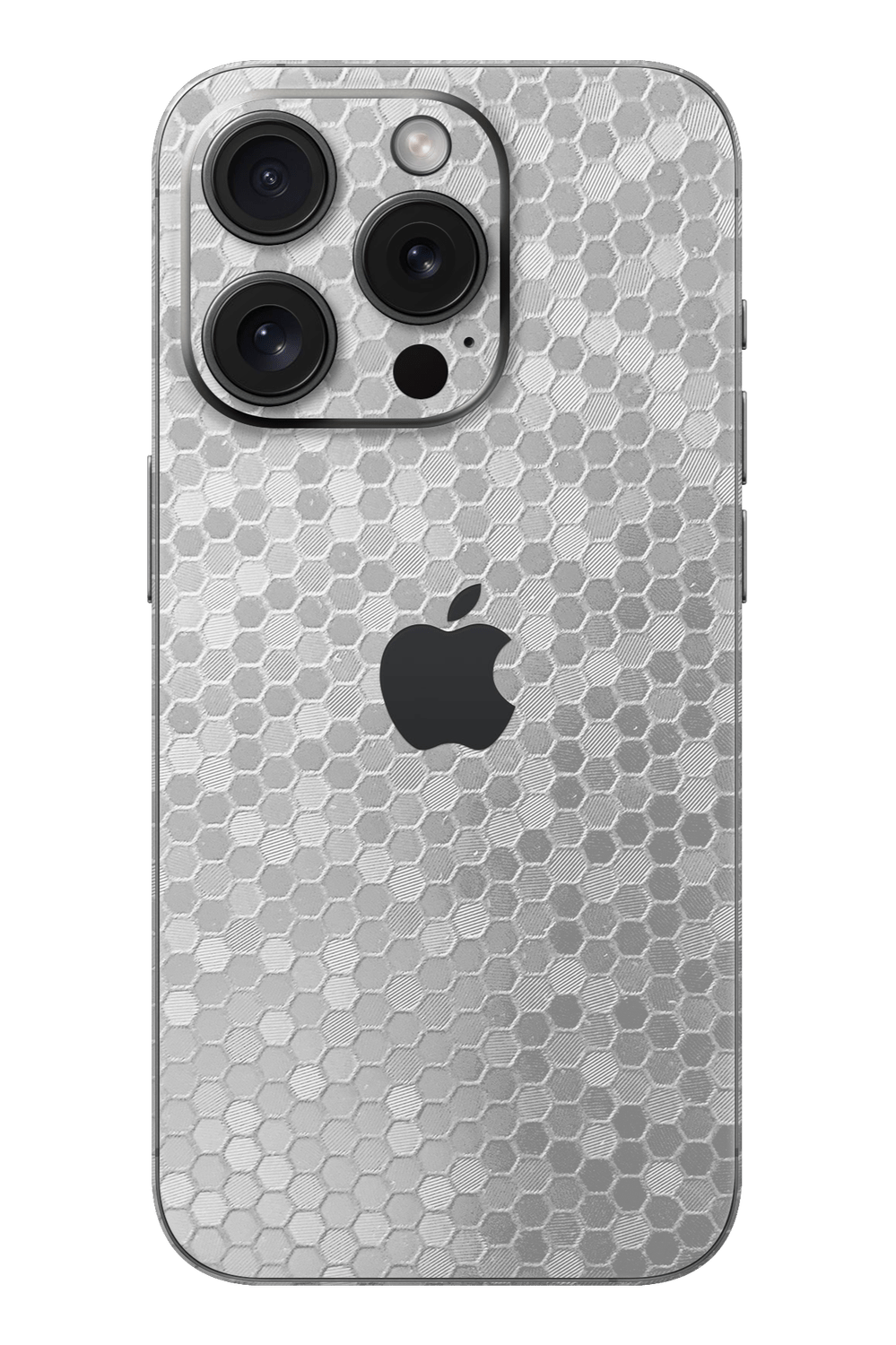 Skin iPhone - Сребърен пчелна пита 3D
