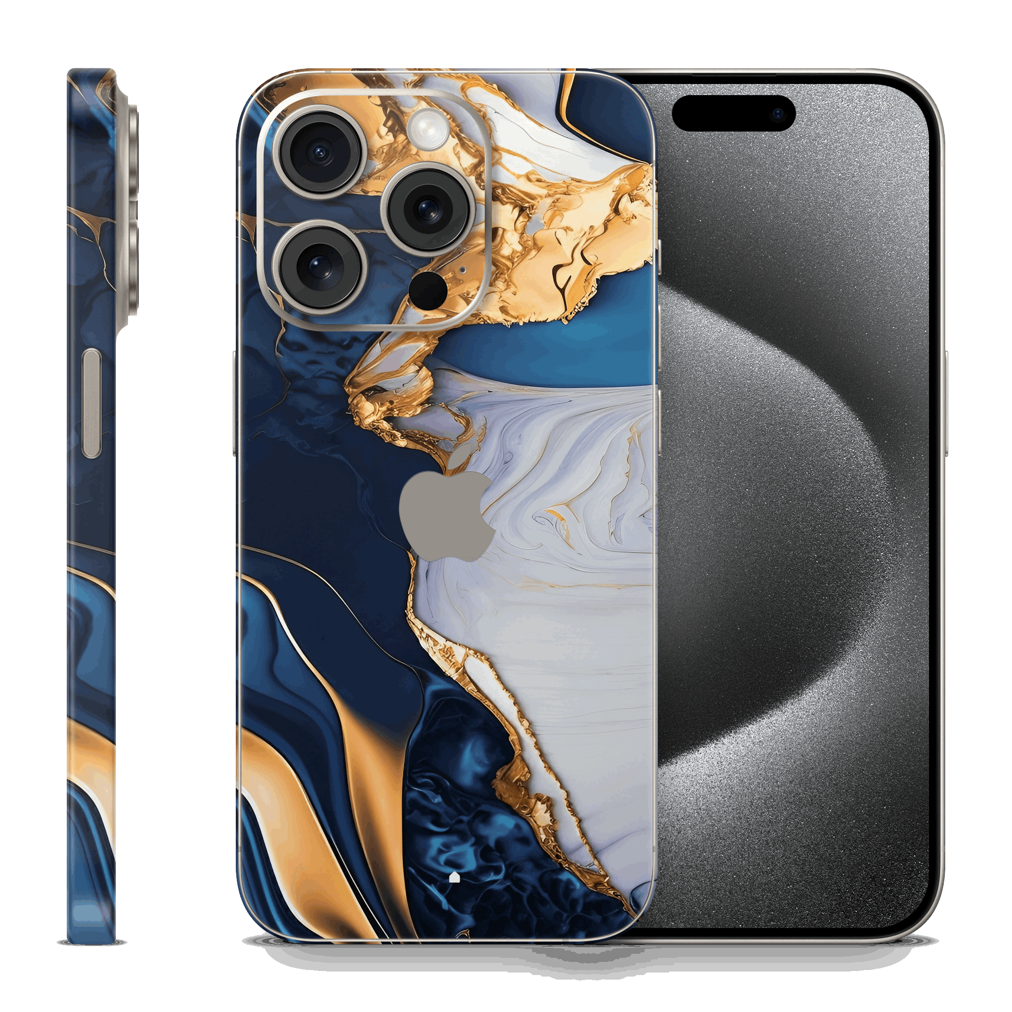 Skin iPhone - Blue Gold (mat)