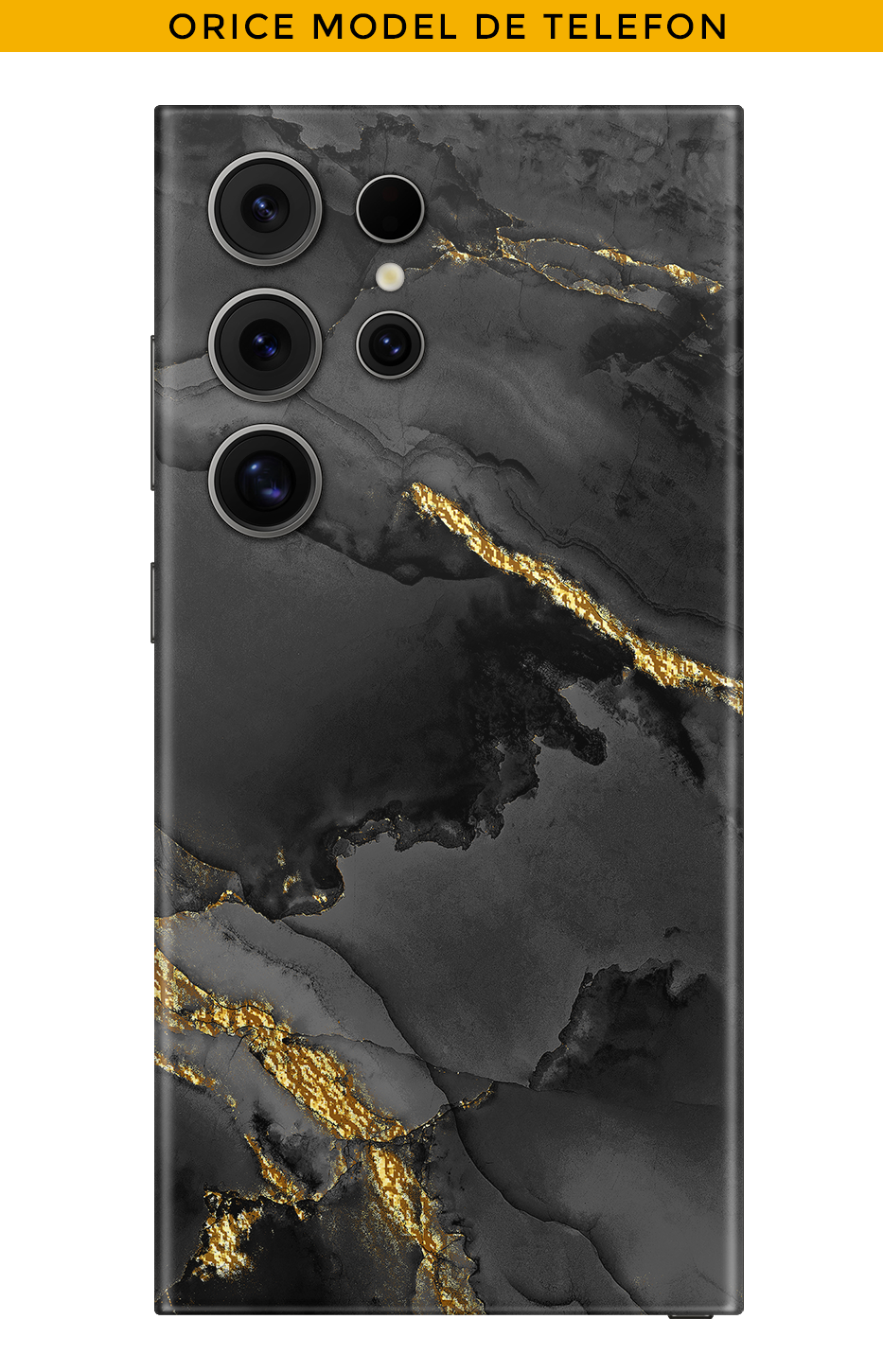 Skin ВСЯКАКЪВ ТЕЛЕФОН - Тъмен с 22k злато