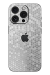 Кожа на iPhone - Silver Honeycomb 3D